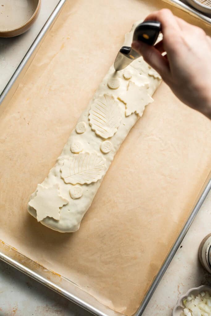 Mushroom Wellington is a vegetarian entree filled with mushrooms, vegetables, fresh herbs, and pecans, wrapped in flaky puff pastry and baked until golden. | aheadofthyme.com