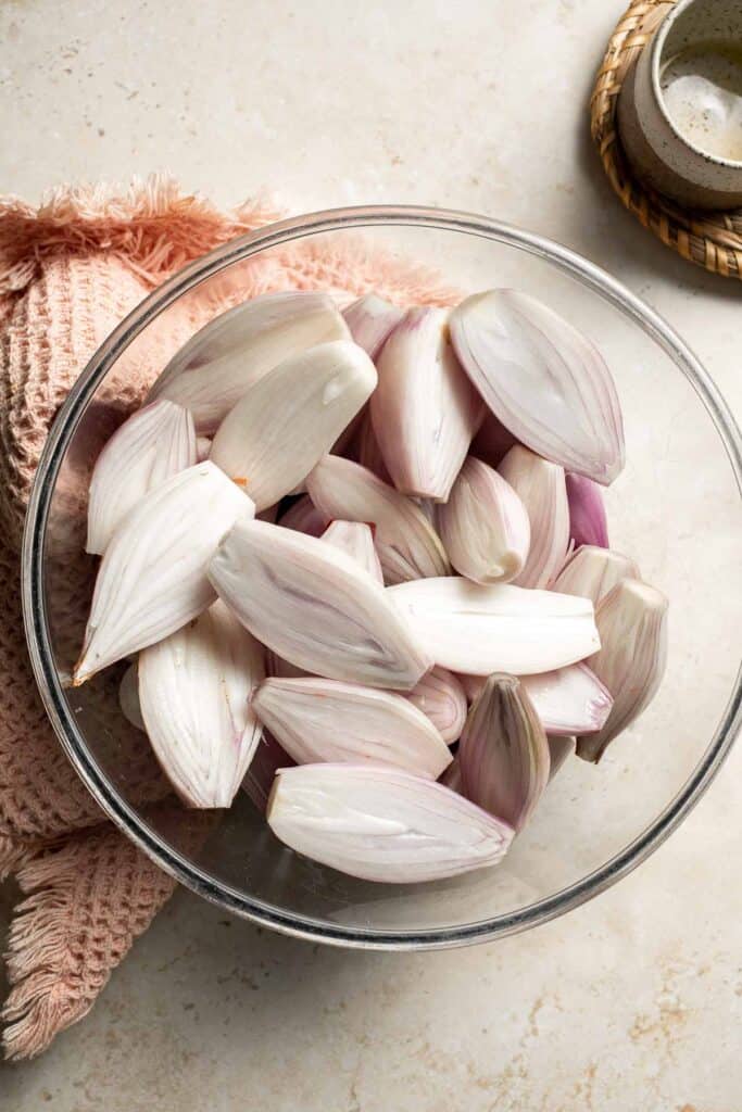 Roasted Shallots are a rich, caramelized side dish with a hint of sweetness and a kick from tangy balsamic vinegar. Ready in just 30 minutes! | aheadofthyme.com