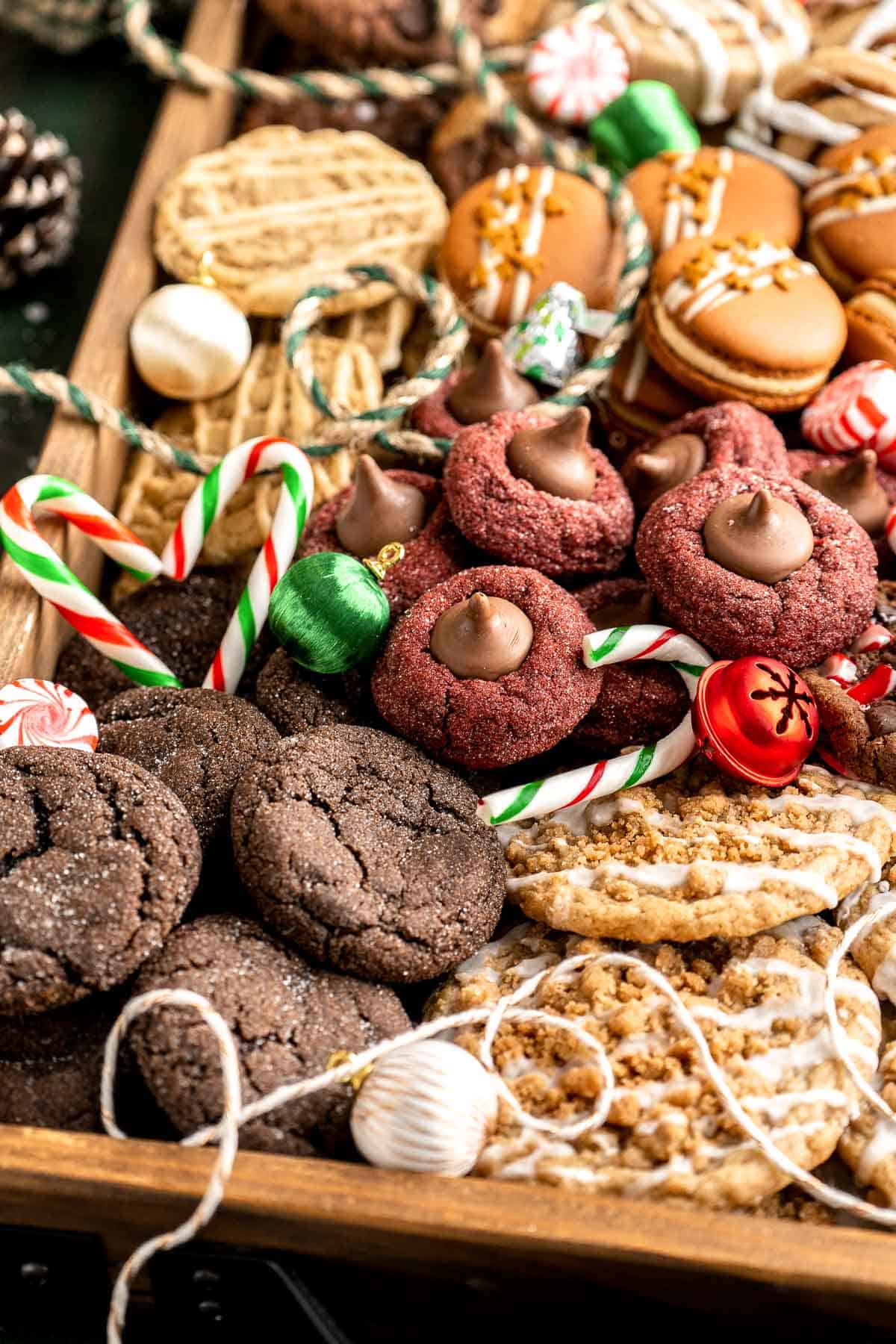 Our Christmas Cookie Platter this year, filled with festive treats and holiday cheer, with the best mix of colors, shapes, and flavors to impress. | aheadofthyme.com