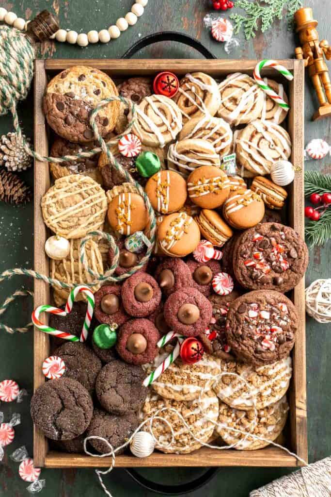 Our Christmas Cookie Platter this year, filled with festive treats and holiday cheer, with the best mix of colors, shapes, and flavors to impress. | aheadofthyme.com