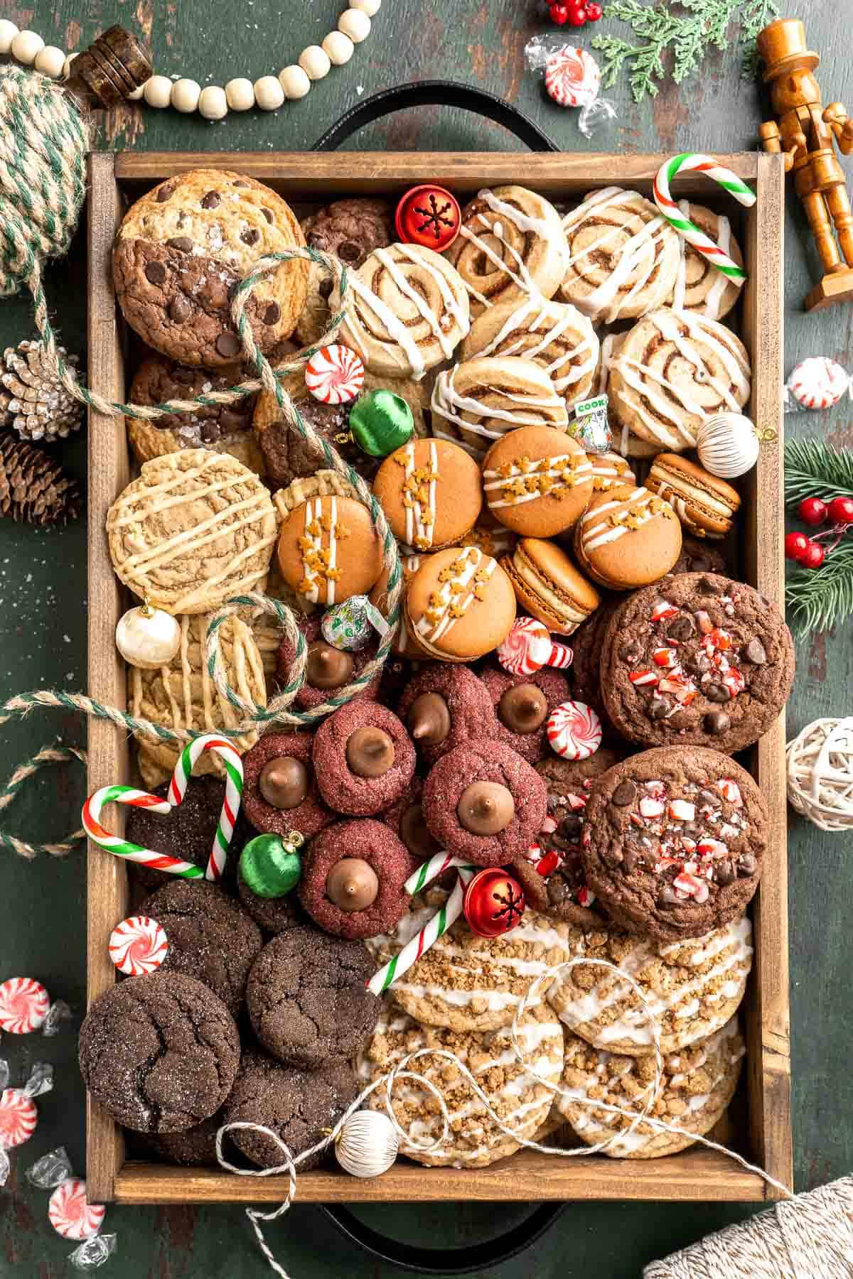 Our Christmas Cookie Platter this year, filled with festive treats and holiday cheer, with the best mix of colors, shapes, and flavors to impress. | aheadofthyme.com
