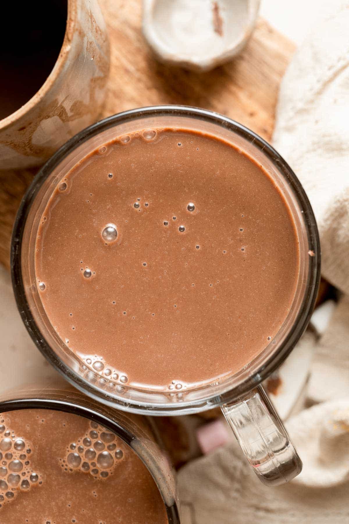Homemade Hot Chocolate is made with actual chocolate, melted into milk, and whisked until smooth and creamy. No more prepackaged mixes! | aheadofthyme.com