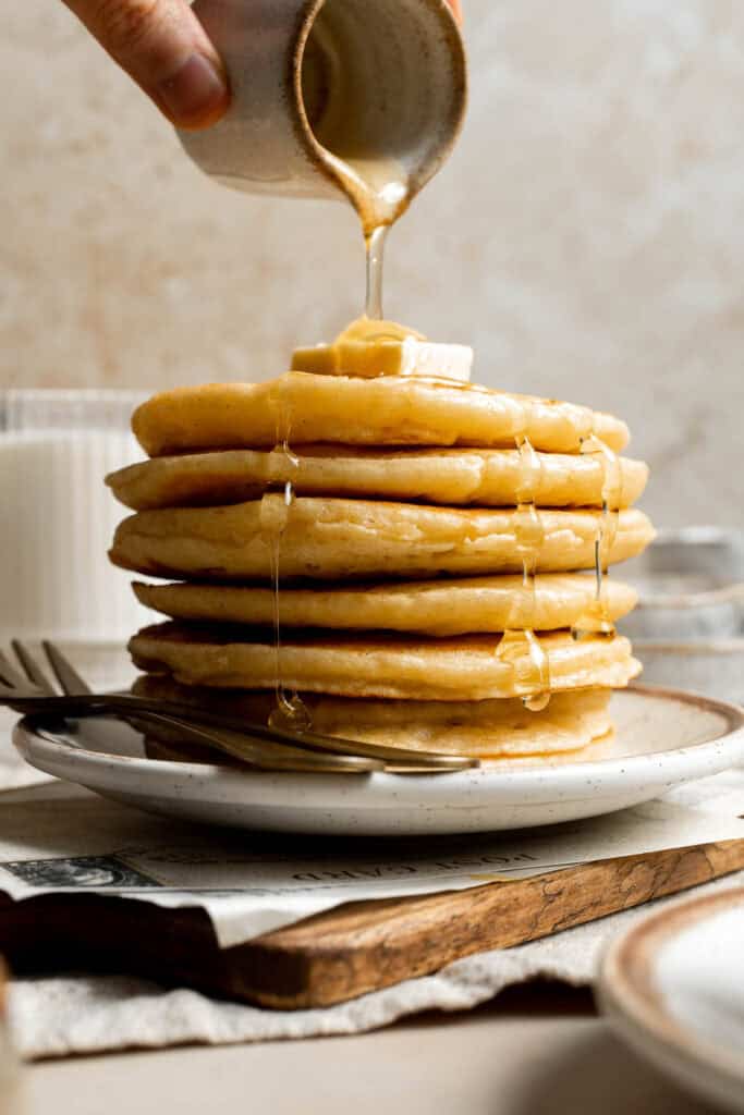 Ricotta Pancakes have dreamy, fluffy texture on the inside with perfectly crispy edges on the outside thanks to fresh ricotta. Ready in just 15 minutes! | aheadofthyme.com