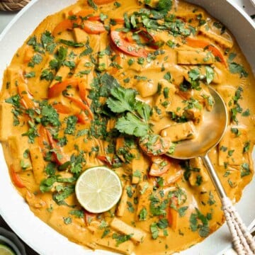Quick and easy Tofu Coconut Curry is nourishing, satisfying, and so delicious. It's ready in just 20 minutes, making it a one pot meal for busy weeknights. | aheadofthyme.com