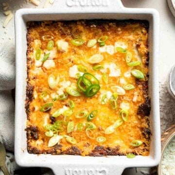This Jalapeño Popper Dip is creamy, cheesy, and delicious — everything you love about the classic appetizer, served warm and scoopable. | aheadofthyme.com