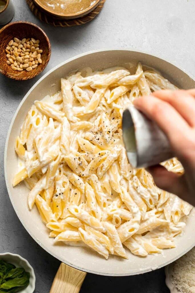 Lemon Ricotta Pasta is bright, creamy, and bursting with fresh flavor — comfort food with a zesty twist. Ready in under 20 minutes! | aheadofthyme.com