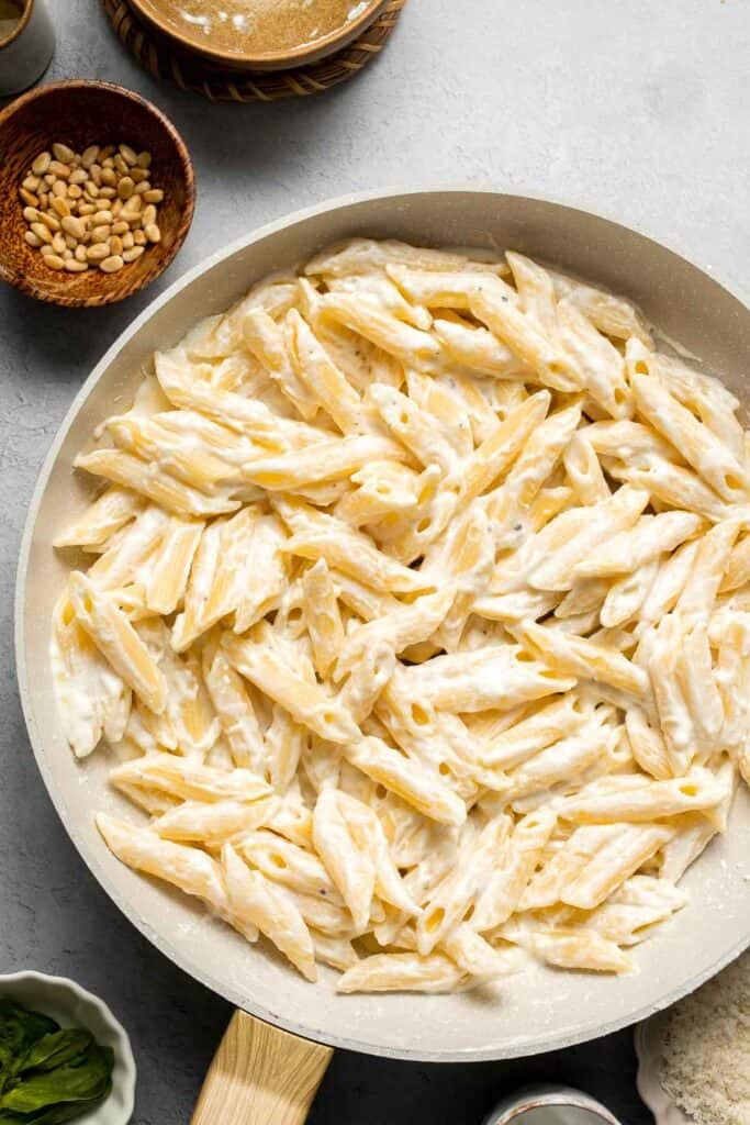 Lemon Ricotta Pasta is bright, creamy, and bursting with fresh flavor — comfort food with a zesty twist. Ready in under 20 minutes! | aheadofthyme.com