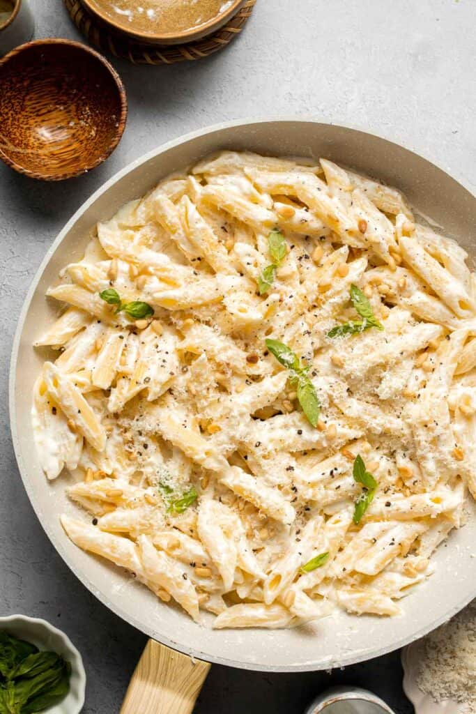 Lemon Ricotta Pasta is bright, creamy, and bursting with fresh flavor — comfort food with a zesty twist. Ready in under 20 minutes! | aheadofthyme.com