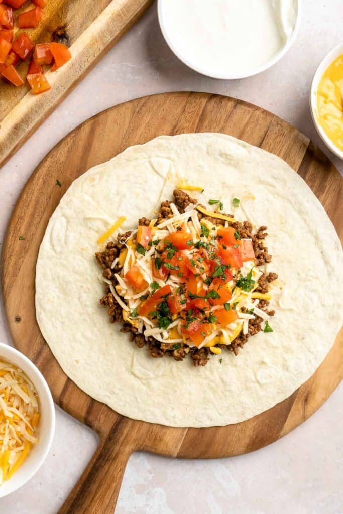 Homemade Crunchwrap is a crispy, cheesy, flavor-packed meal inspired by the fast-food favorite — only better! Easy to customize and freezer-friendly too. | aheadofthyme.com