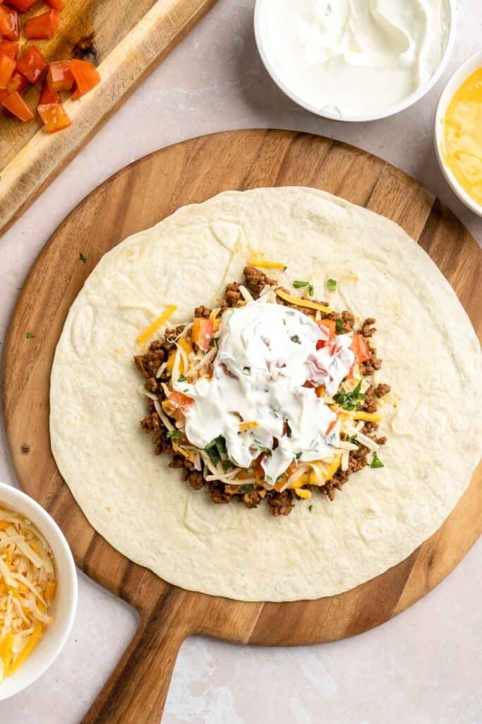 Homemade Crunchwrap is a crispy, cheesy, flavor-packed meal inspired by the fast-food favorite — only better! Easy to customize and freezer-friendly too. | aheadofthyme.com