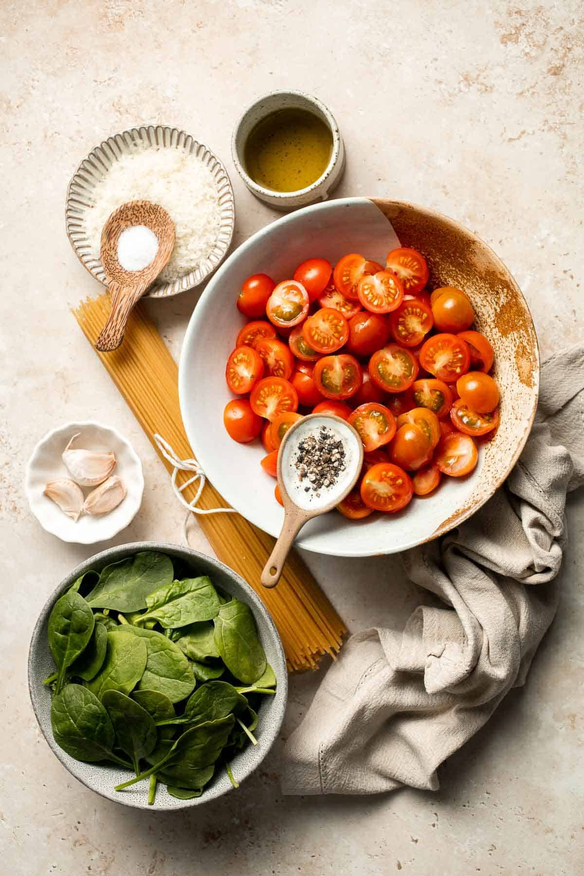 One Pot Pasta with Cherry Tomatoes (Meghan Markle Pasta) is a simple, creamy, and flavorful dish made in one pan for maximum flavor and minimal cleanup. | aheadofthyme.com