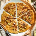 Crispy Korean Vegetable Pancakes (Yachaejeon) are quick, golden, and packed with colorful veggies. Serve with dipping sauce for a delicious snack or meal. | aheadofthyme.com