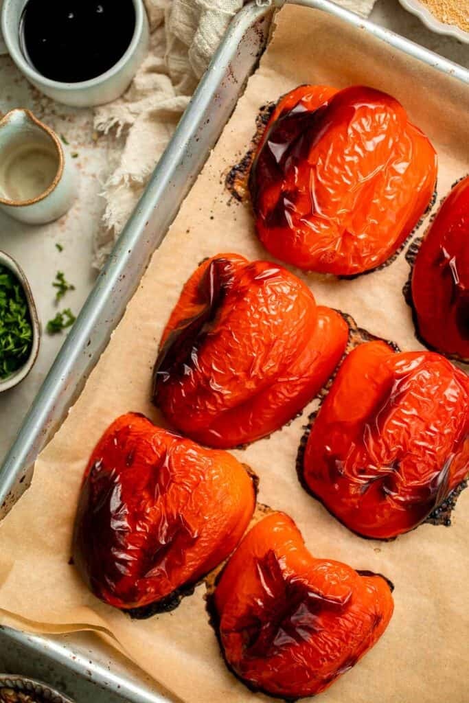 Muhammara is a delicious Middle Eastern dip made with roasted red peppers, walnuts, and spices. Perfect for dipping or spreading on sandwiches. | aheadofthyme.com