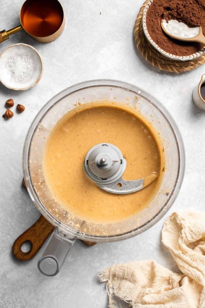 Skip the store-bought version and make your own homemade Nutella with this easy recipe. A chocolate hazelnut spread that is creamy, quick, and ready in 20! | aheadofthyme.com