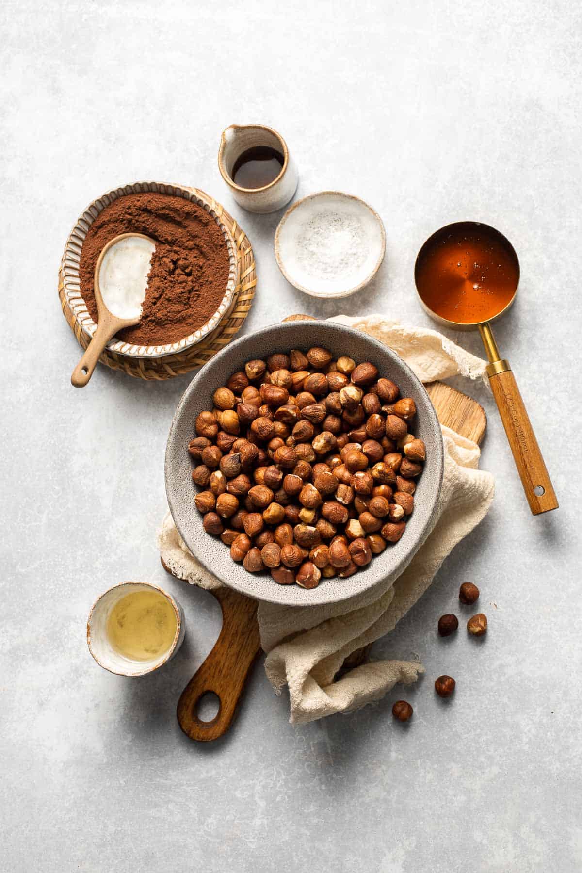 Skip the store-bought version and make your own homemade Nutella with this easy recipe. A chocolate hazelnut spread that is creamy, quick, and ready in 20! | aheadofthyme.com