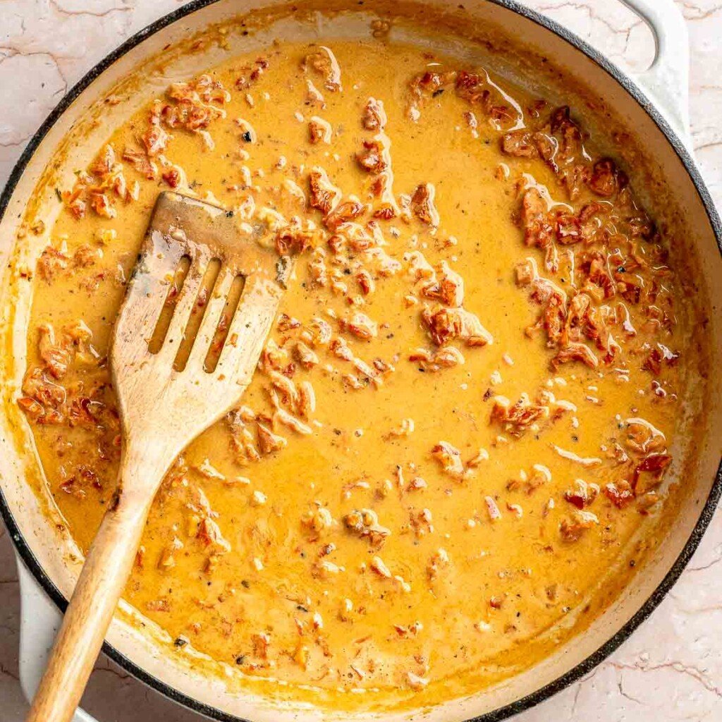 Creamy one pan Marry Me Chicken with sun-dried tomatoes is ready in 30 minutes for a restaurant-quality weeknight dinner that will have you saying "I do".