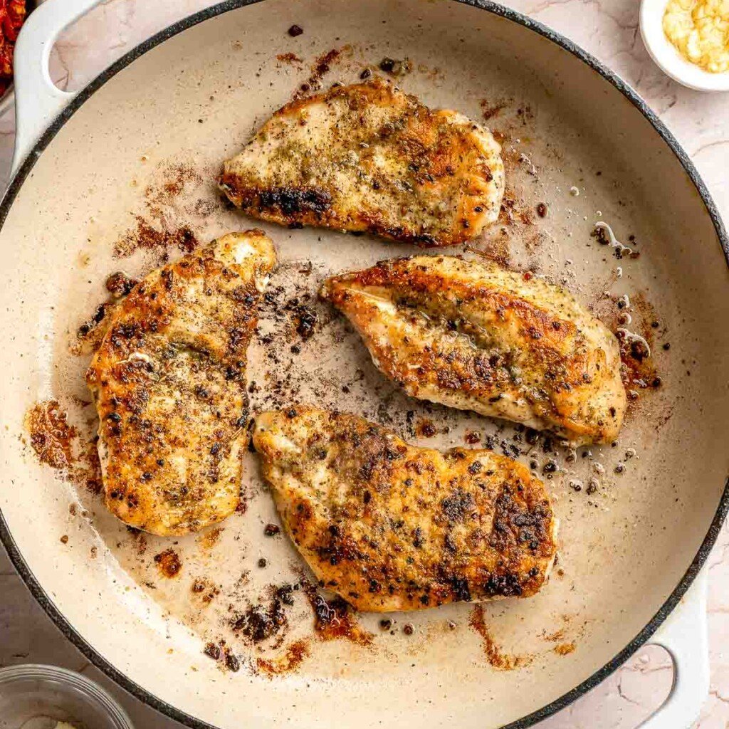 Creamy one pan Marry Me Chicken with sun-dried tomatoes is ready in 30 minutes for a restaurant-quality weeknight dinner that will have you saying "I do".