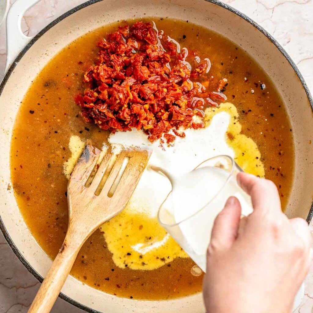 Creamy one pan Marry Me Chicken with sun-dried tomatoes is ready in 30 minutes for a restaurant-quality weeknight dinner that will have you saying "I do".