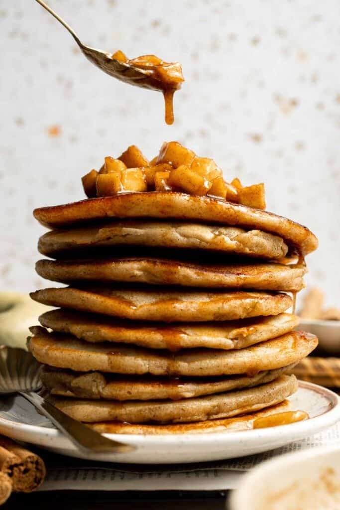 Add a touch of sweetness to your breakfast or dessert with this easy caramelized apple topping recipe. Perfect for pancakes, waffles, ice cream, and more! | aheadofthyme.com