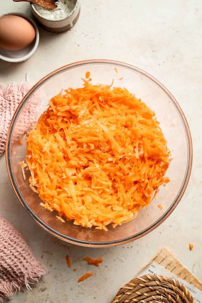 Crispy Sweet Potato Hash Browns are a quick, easy, and healthy breakfast side. Golden brown edges with tender, flavorful centers every time! | aheadofthyme.com