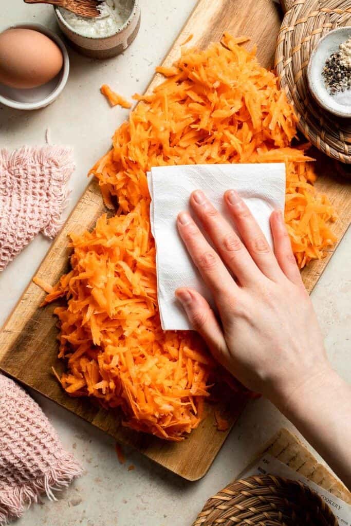 Crispy Sweet Potato Hash Browns are a quick, easy, and healthy breakfast side. Golden brown edges with tender, flavorful centers every time! | aheadofthyme.com