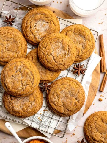This no-chill pumpkin snickerdoodle cookie recipe is soft, chewy, and full of pumpkin spice flavor. Ready in 30 minutes and perfect for fall baking. | aheadofthyme.com
