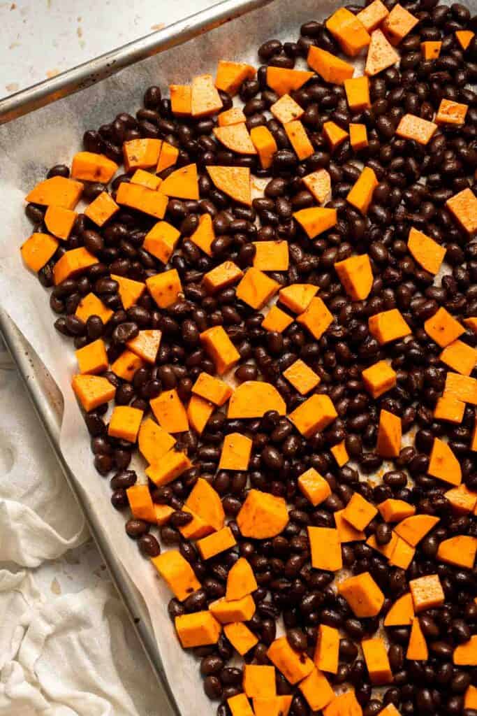 Spice up taco night with these delicious Sweet Potato and Black Bean Tacos. A quick and healthy vegetarian dinner ready in under 30 minutes. | aheadofthyme.com