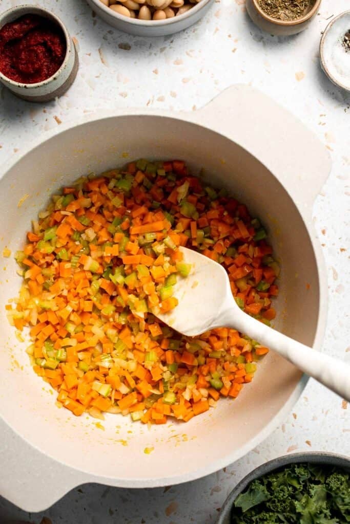 Old Fashioned Vegetable Barley Soup is hearty, healthy, and easy to make. A comforting one-pot classic packed with nutritious veggies and pearl barley. | aheadofthyme.com