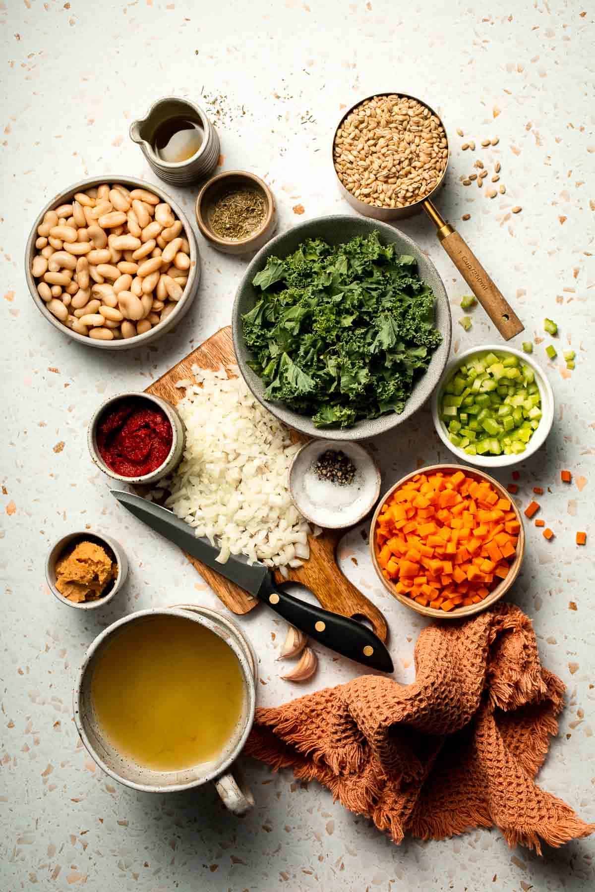 Old Fashioned Vegetable Barley Soup is hearty, healthy, and easy to make. A comforting one-pot classic packed with nutritious veggies and pearl barley. | aheadofthyme.com