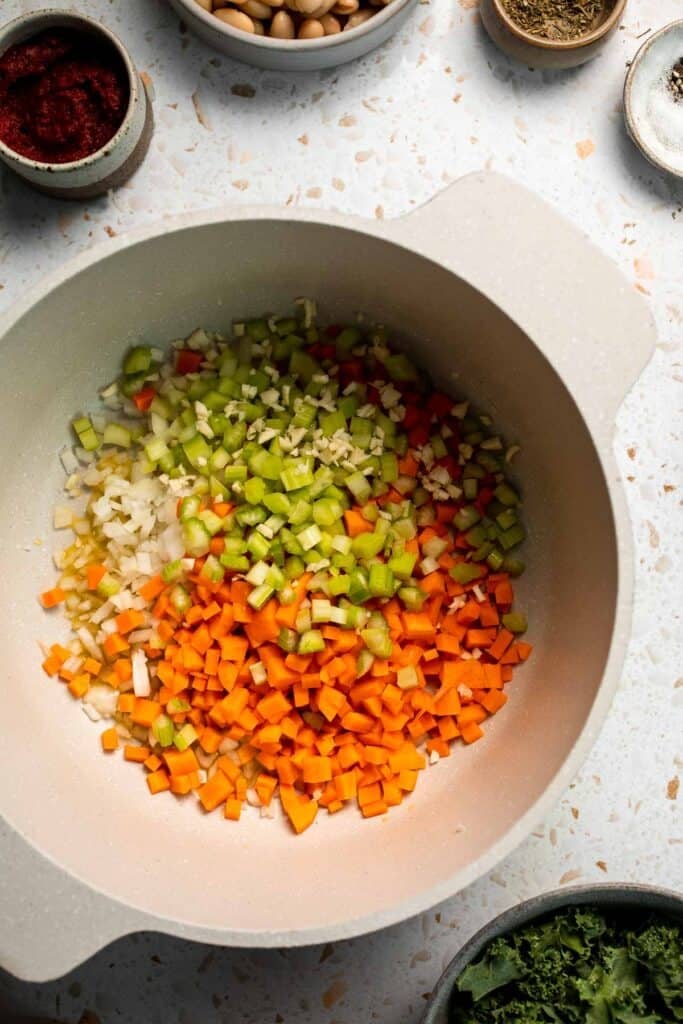 Old Fashioned Vegetable Barley Soup is hearty, healthy, and easy to make. A comforting one-pot classic packed with nutritious veggies and pearl barley. | aheadofthyme.com