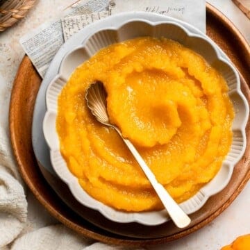 Learn how to make your own homemade pumpkin puree from scratch with this easy recipe. Fresh, creamy, and perfect for all your fall baking needs! | aheadofthyme.com