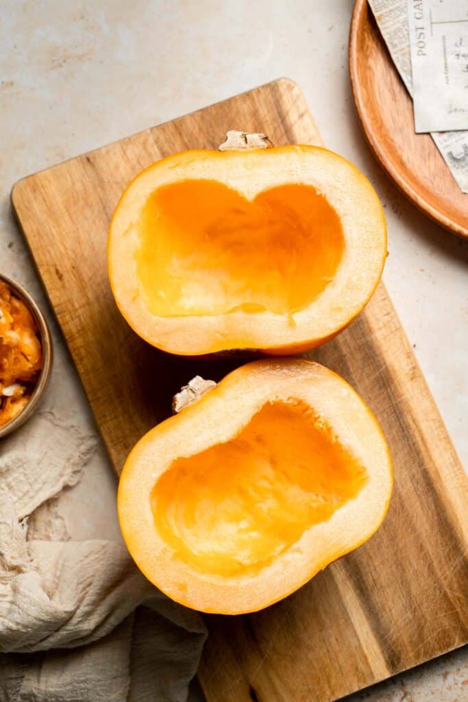 Learn how to make your own homemade pumpkin puree from scratch with this easy recipe. Fresh, creamy, and perfect for all your fall baking needs! | aheadofthyme.com