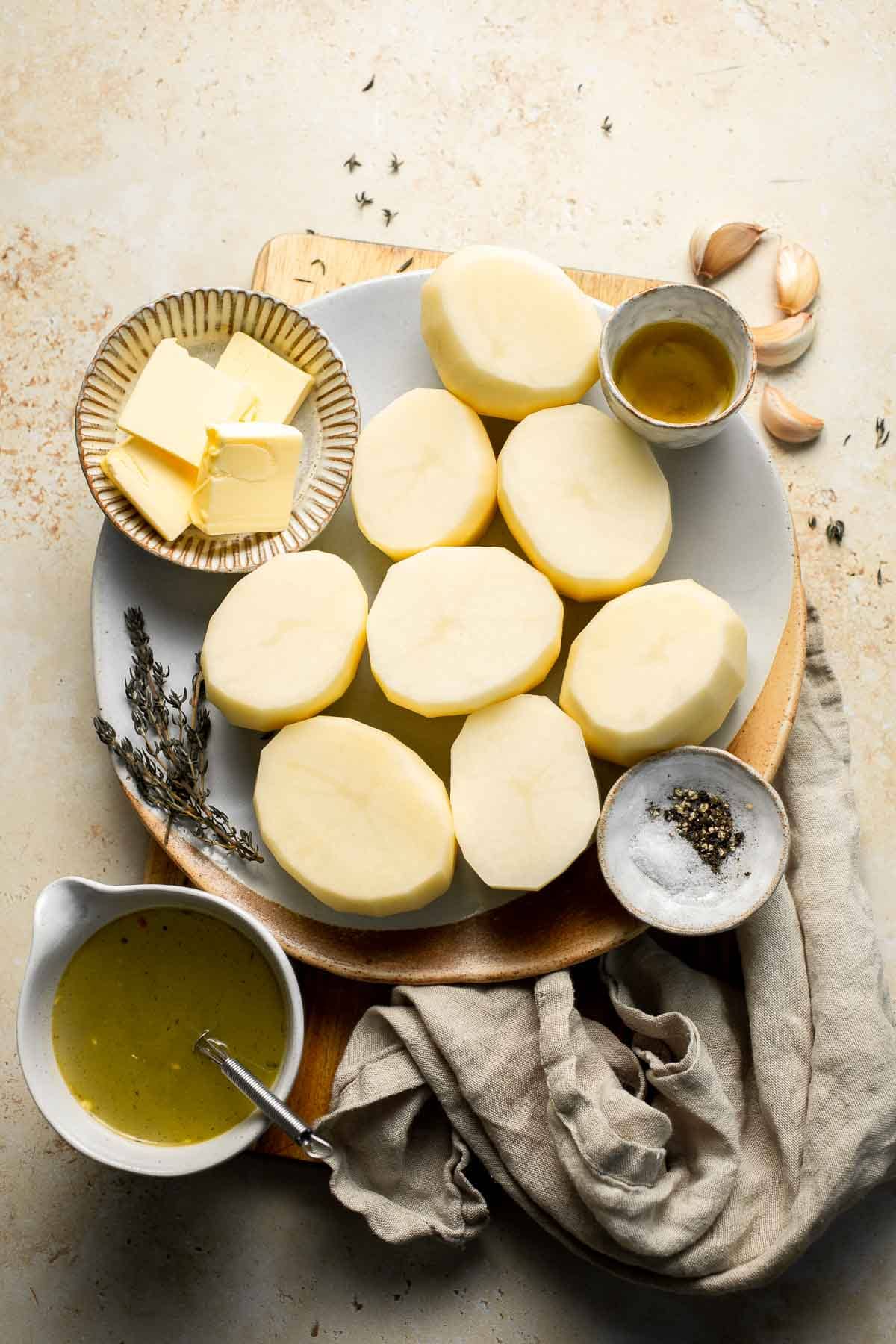 Fondant potatoes, or melting potatoes, are crispy outside and creamy inside. An elegant French side dish that’s perfect for holidays. | aheadofthyme.com