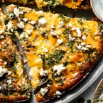 Kale and Sweet Potato Frittata is a protein-packed, one-pan meal with nutrient-dense kale, sweet potatoes, and creamy feta in a fluffy egg base. | aheadofthyme.com