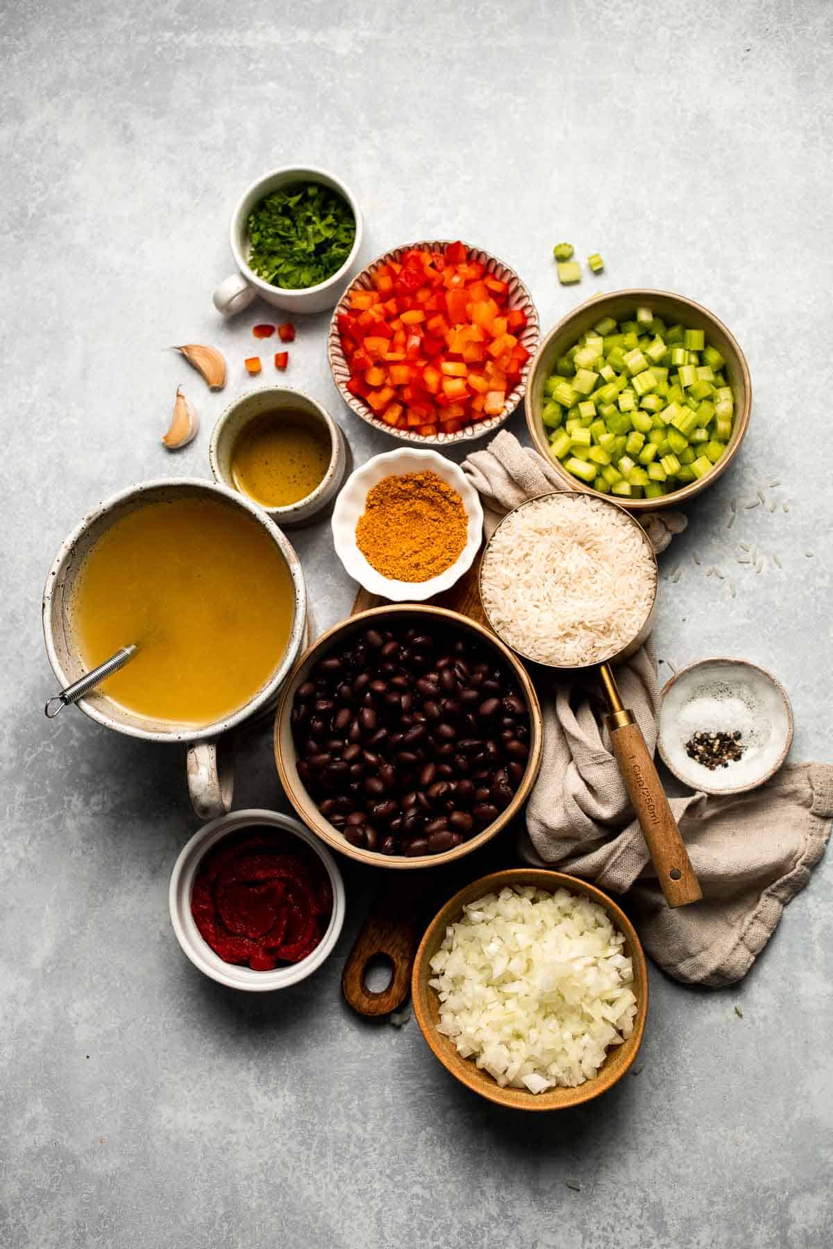 One Pot Vegetarian Jambalaya is a bold, flavorful Cajun rice dish with beans and veggies that's hearty, healthy, and easy to make. | aheadofthyme.com