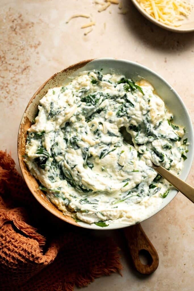 Pumpkin Lasagna with ricotta cheese and spinach is a delicious twist on traditional lasagna - the perfect cozy comfort food for fall. | aheadofthyme.com