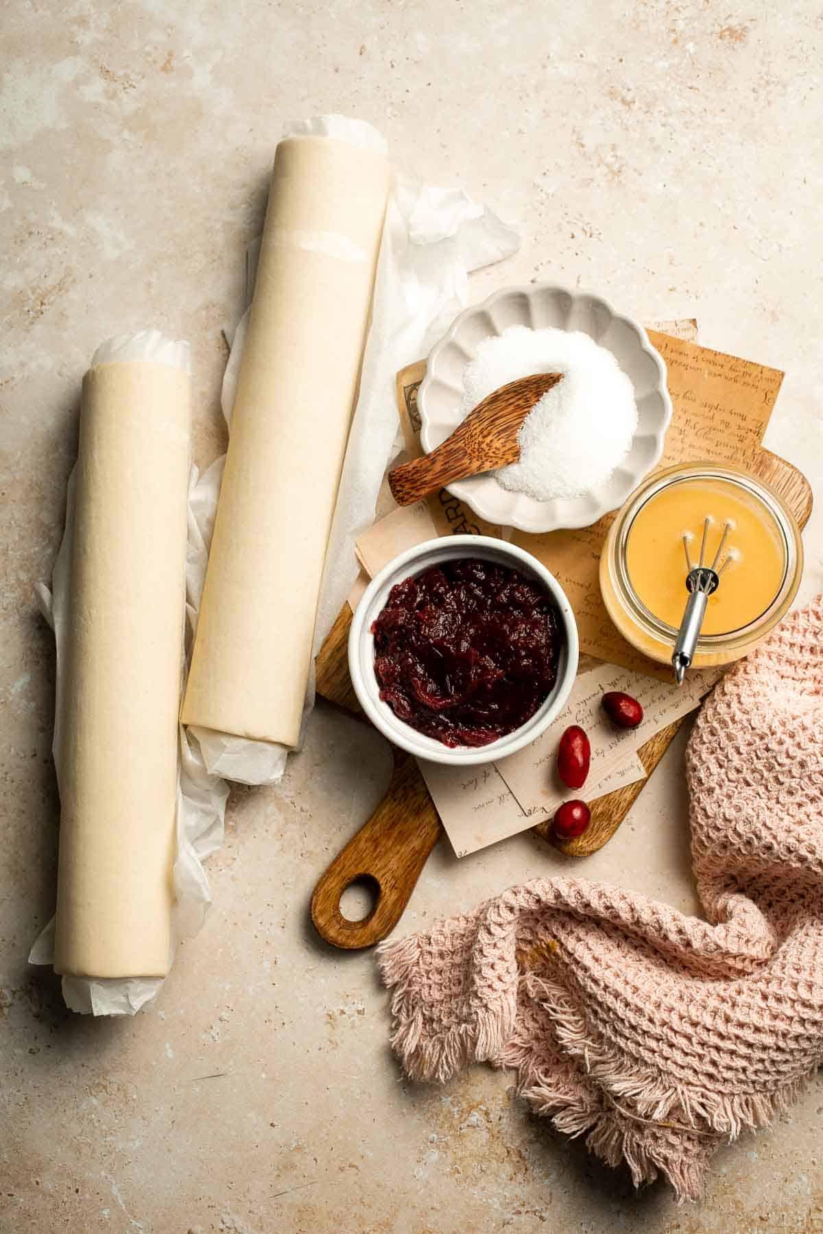 Cranberry Hand Pies are buttery, flaky, and filled with leftover cranberry sauce. An easy, festive holiday dessert perfect for Thanksgiving or Christmas. | aheadofthyme.com