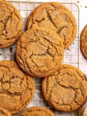 Soft and chewy gingerdoodle cookies, also known as ginger snickerdoodles, rolled in cinnamon ginger sugar with warm spices and molasses. | aheadofthyme.com