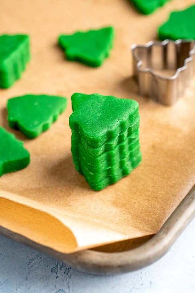 Easy slice and bake Christmas cookies with buttery dough and festive colors, perfect for make ahead holiday baking. | aheadofthyme.com