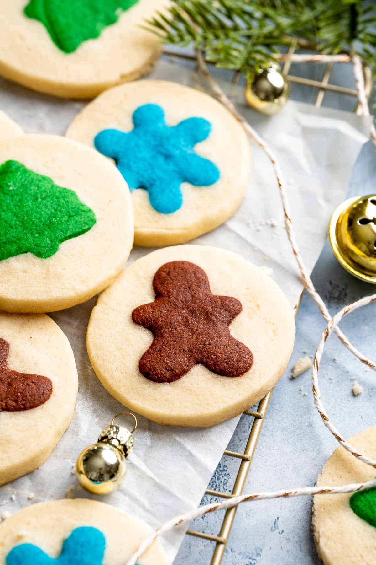 Easy slice and bake Christmas cookies with buttery dough and festive colors, perfect for make ahead holiday baking. | aheadofthyme.com