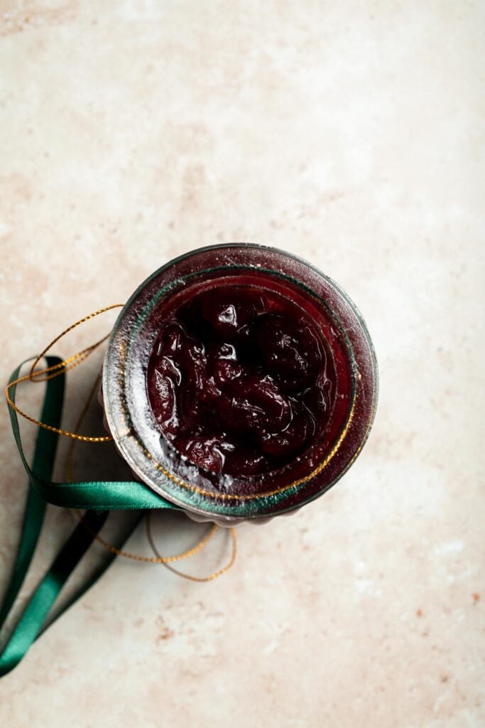 This slow cooker cranberry sauce is sweet, tart, and perfectly spiced. Make this easy cranberry sauce in the crockpot for a stress-free holiday side. | aheadofthyme.com