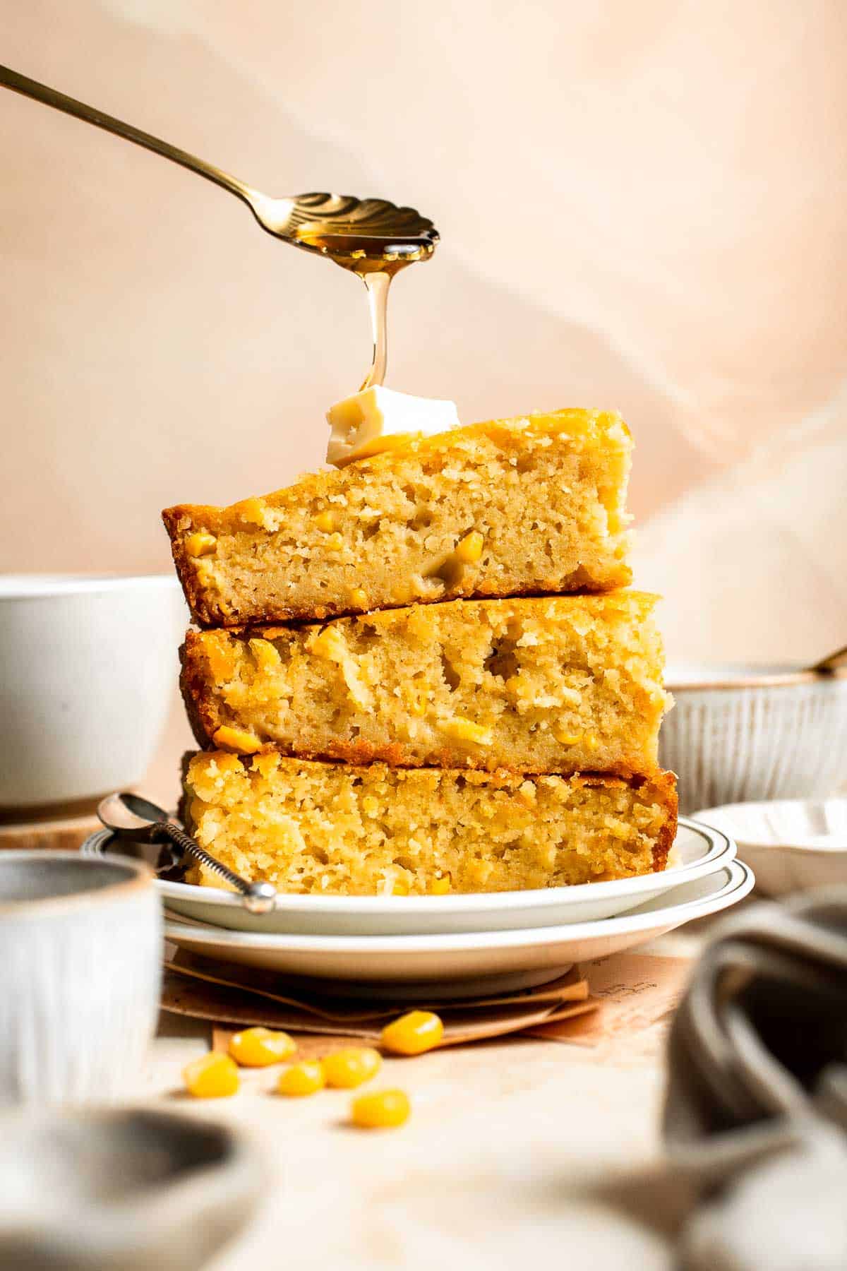 Soft, buttery, and comforting, this Southern Spoon Bread is part cornbread, part casserole. Perfectly fluffy and easy to make for any meal. | aheadofthyme.com