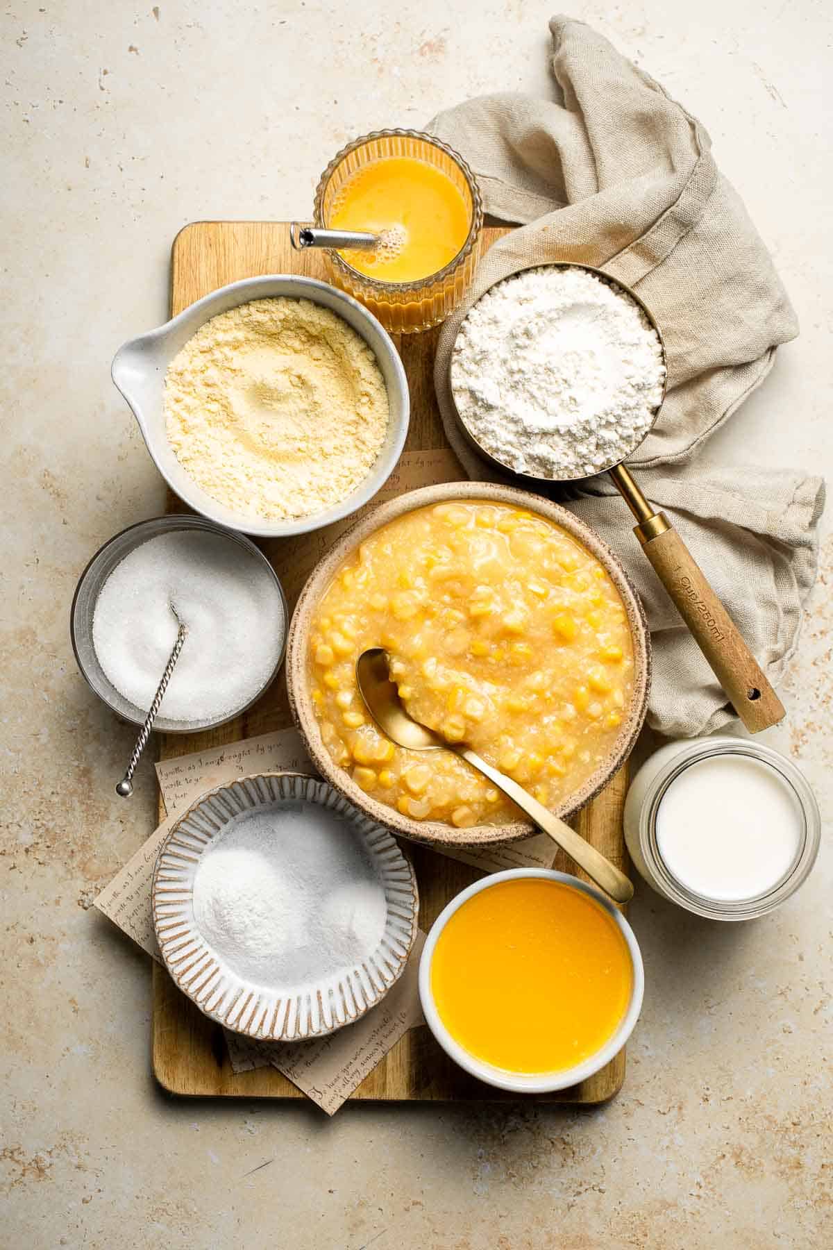 Soft, buttery, and comforting, this Southern Spoon Bread is part cornbread, part casserole. Perfectly fluffy and easy to make for any meal. | aheadofthyme.com