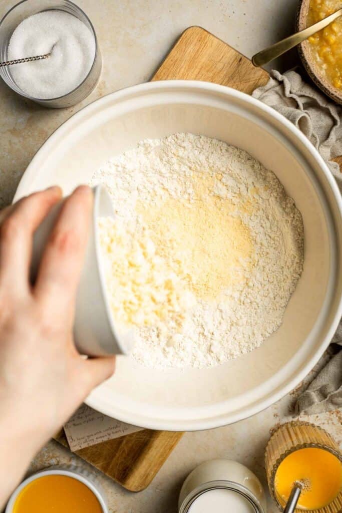 Soft, buttery, and comforting, this Southern Spoon Bread is part cornbread, part casserole. Perfectly fluffy and easy to make for any meal. | aheadofthyme.com