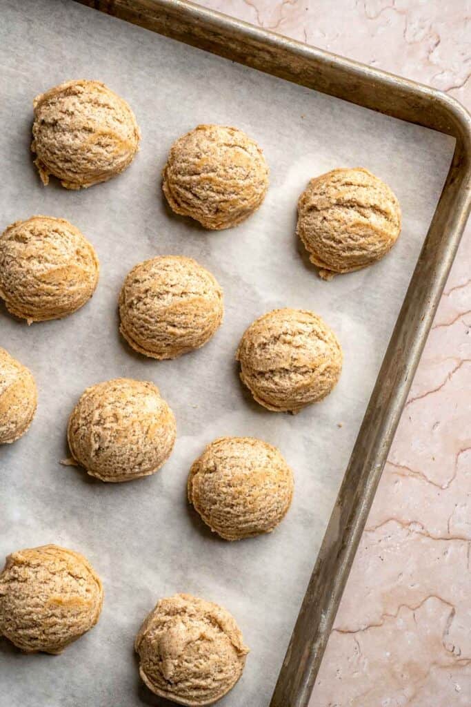 Tiramisu Cookies are soft espresso cookies topped with fluffy mascarpone cream and a dusting of cocoa. Elegant, easy, and perfect for coffee lovers. | aheadofthyme.com