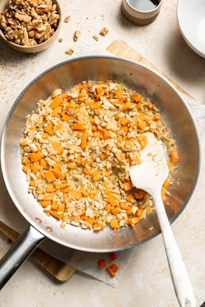 Vegetarian Meatloaf made with lentils, mushrooms, vegetables, and walnuts is hearty, flavorful, and satisfying with a sweet tangy glaze. | aheadofthyme.com