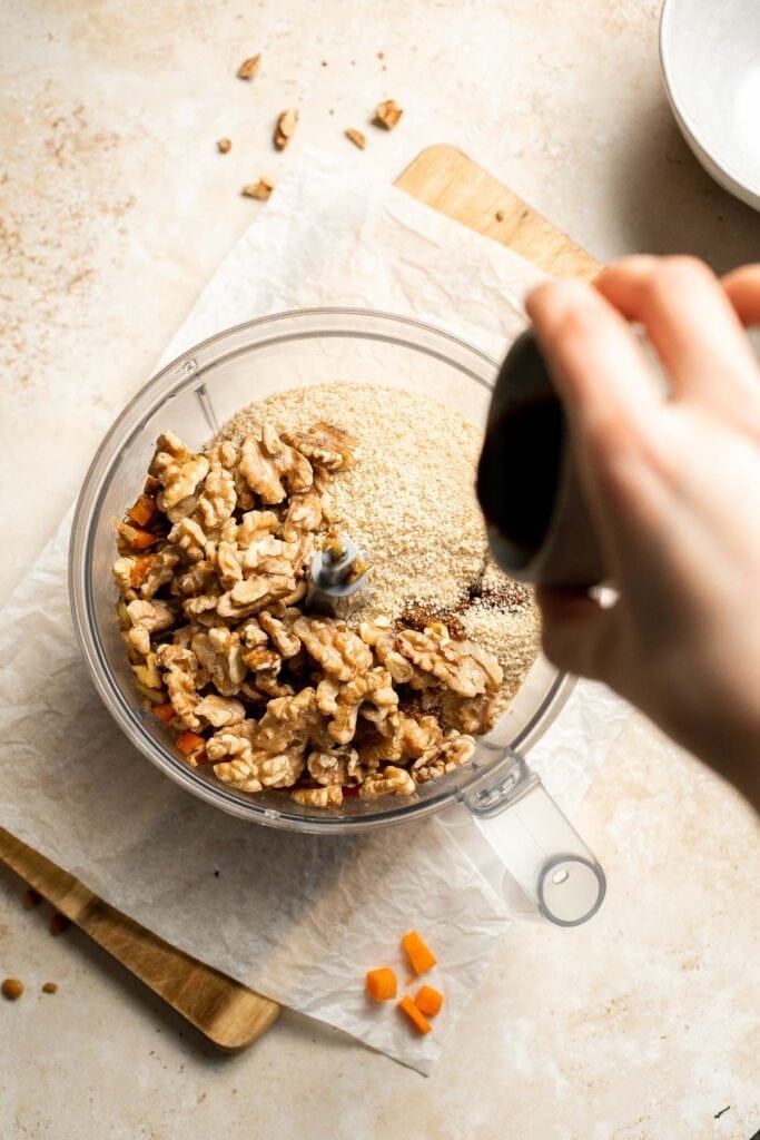Vegetarian Meatloaf made with lentils, mushrooms, vegetables, and walnuts is hearty, flavorful, and satisfying with a sweet tangy glaze. | aheadofthyme.com