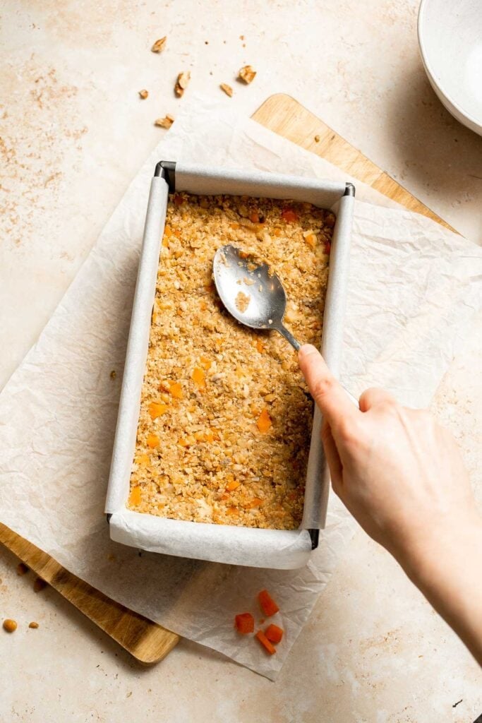 Vegetarian Meatloaf made with lentils, mushrooms, vegetables, and walnuts is hearty, flavorful, and satisfying with a sweet tangy glaze. | aheadofthyme.com