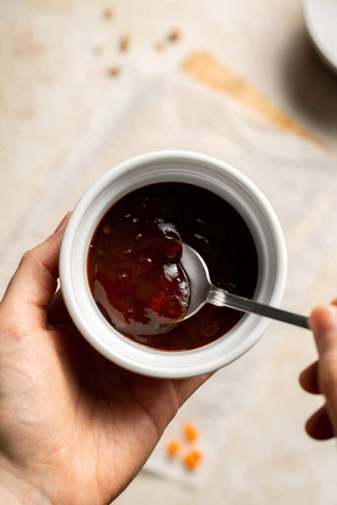 Vegetarian Meatloaf made with lentils, mushrooms, vegetables, and walnuts is hearty, flavorful, and satisfying with a sweet tangy glaze. | aheadofthyme.com
