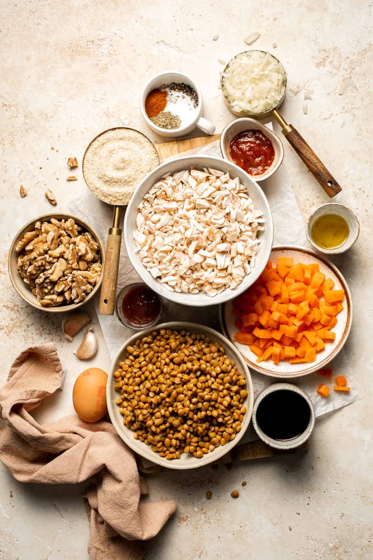 Vegetarian Meatloaf made with lentils, mushrooms, vegetables, and walnuts is hearty, flavorful, and satisfying with a sweet tangy glaze. | aheadofthyme.com